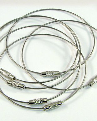 9206 - (6buc) Baza bratara, sarma siliconata, argintiu, 20cm