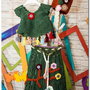 set crosetat, tinuta interesanta,caciula cu codite