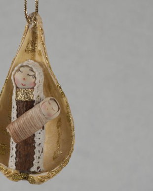 Figurina decorativa pentru Craciun - Fecioara Maria si Pruncul