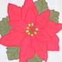 Mileu  brodat POINSETTIA