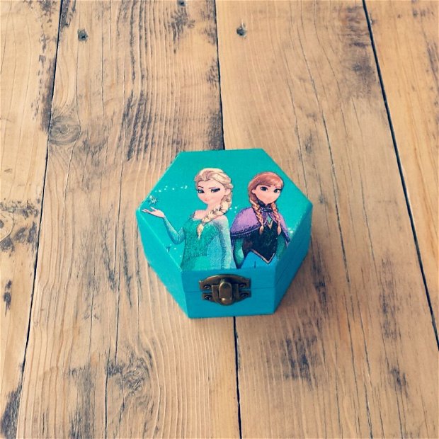Cutie bijuterii Elsa si Ana (hexagonal)