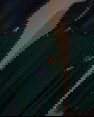 FUSTA BAVAREZA STOFA LANA VERDE