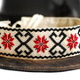 Brau cu broderie  traditionala romaneasca, pe panza taraneasca