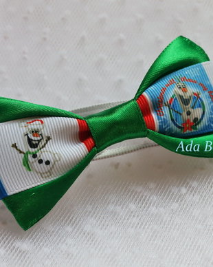 Mini papion copii verde Olaf-pentru Craciun