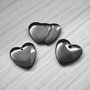 3buc. Pandantiv hematit inimioare 20x20mm - 26x20mm Cod :  HEMT 031