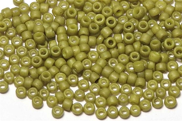 Margele TOHO, 15/0, Semi Glazed - Olive - 10 grame