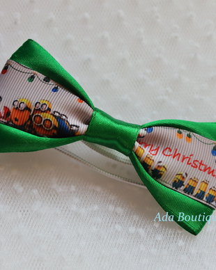 Mini papion copii verde Minions de Craciun