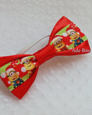 Mini papion de Craciun  rosu Minions -pentru copii