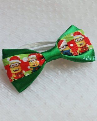Mini papion de Craciun verde  Minions -pentru copii