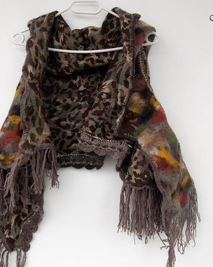 Vesta, sal, fular cu doua fete,  impaslita - accesoriu pentru orice anotimp