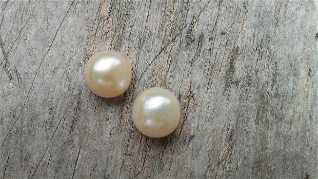 Cabochon perle cultura 14 mm, 2 buc