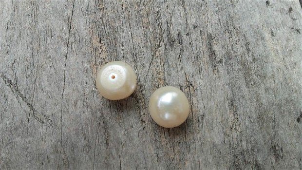 Cabochon perle cultura 14 mm, 2 buc