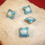 Pernuta  degrade bleu - alb cloisonne aprox 11x14.5x14.5 mm