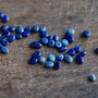 Lapis Lazuli natural  (50 buc) - rulat, netratat - Afganistan