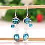 Cercei blue topaz