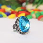 Inel blue topaz