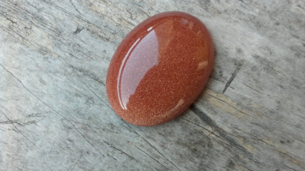 Cabochon goldstone, 40x30 mm