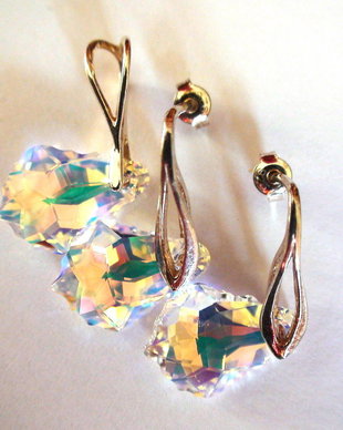 Pandantiv si cercei din Cristale Swarovski baroc - PA033.3b, CE033.3