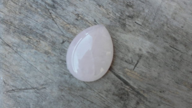 Cabochon cuart roz, 40 mm