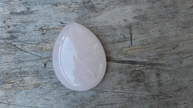 Cabochon cuart roz, 40 mm