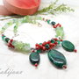 Colier chrysocolla cu coral