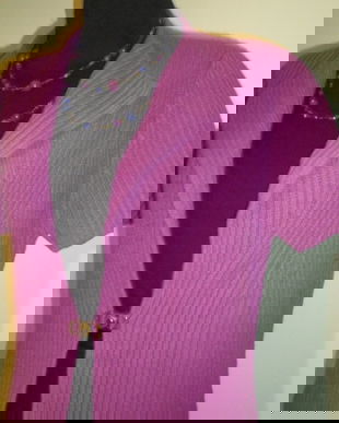 Jacheta casmir si lana,fucsia