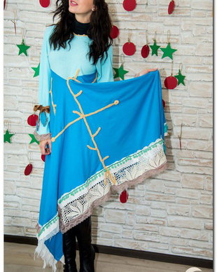 rochie hippie,colorata ,dantelata