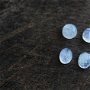 Set 2 perechi  - moonstone rotunde/ ovale  - albastru si rainbow - 8 mm / 9 x 6.5 mm