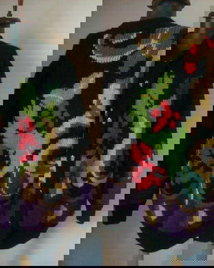 CARDIGAN LANA FLORAL TRICOTAT MANUAL