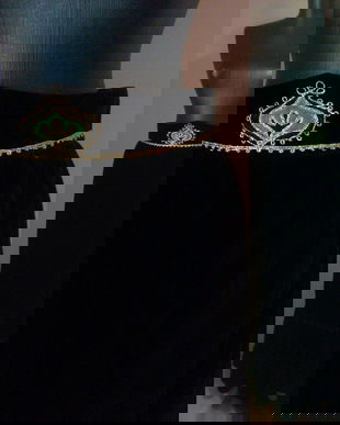 FUSTA CATIFEA NEAGRA BRODERIE