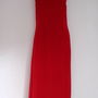 Rochie lunga, din matase fina rosie, cu bretele