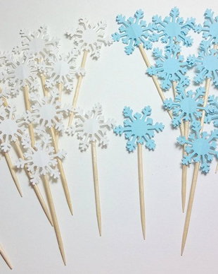 Fulgi de zapada  decorativi- cake toppers