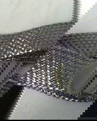 CORDON  PIELE ECO ARGINTIU STINS IMPLETIT LUNGIME 116 CM