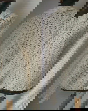 Cardigan lana crosetat manual