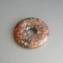 Pandantiv donut piatra - leopard skin jasper