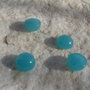 (2 bucati) Cabochon rutund din angelit aprox 4.5-5x8 mm