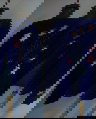 CARDIGAN LANA TRICOTAT SI BRODAT MANUAL