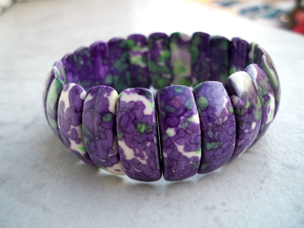 Bratara purple ocean jasper