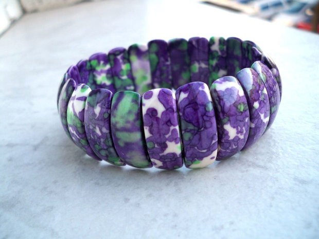 Bratara purple ocean jasper