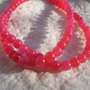 Agate roz caprifoi de aprox 4.5 mm - sir aprox 18.5 cm