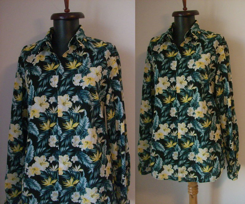 H&M BLUZA PANZA BUMBAC FLORAL