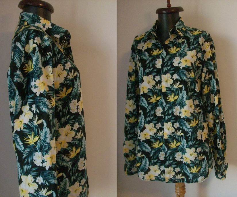 H&M BLUZA PANZA BUMBAC FLORAL