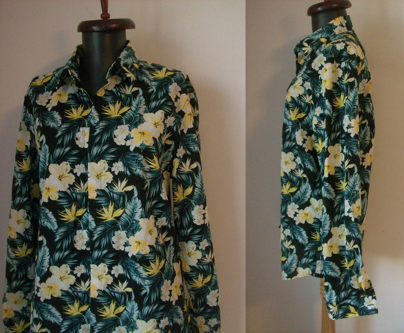 H&M BLUZA PANZA BUMBAC FLORAL