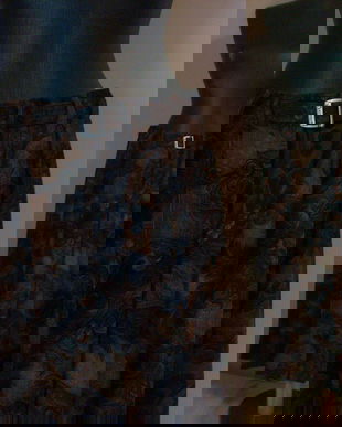 FUSTA PLISEURI STOFA LANA FLORAL