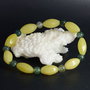 9282 - Mix, jad olive 18x8mm, agate canadiene 6mm