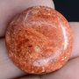 9264 - Cabochon, coral poros, rosu caramiziu, 24x7mm