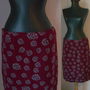 Fusta floral jerse lana si matase