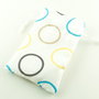 Saculeti din material textil alb cu imprimeu, 10x6.5cm
