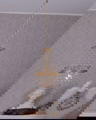 LAMPA DIN ALAMA MASIVA CU CRISTALE