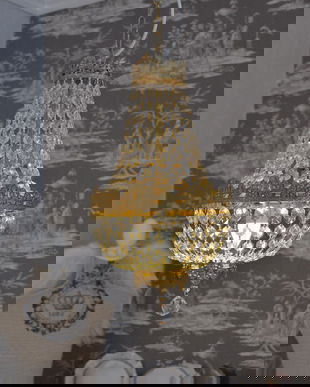 LAMPA DIN ALAMA MASIVA CU CRISTALE